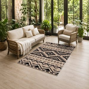 Tapis de salon en chenille antidérapant RUGS DEPOT LXDP-0885, motif designer or terre cuite, imprimé numériquement, lavable en machine, vente en gros - Product Image 6