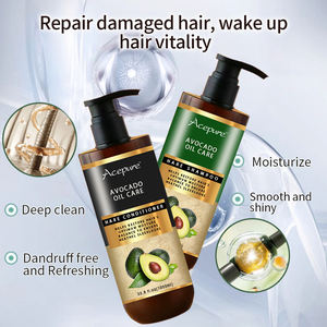 Özelleştirilmiş saç şampuan ve saç kremi Set <span class=keywords><strong>Keratin</strong></span> yumuşatma bitkisel onarım avokado kollajen saç şampuanı hasar saç için - Product Image 3