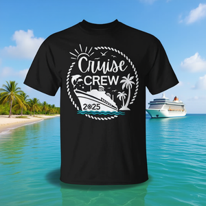 T-shirt assorti pour les vacances en famille et entre amis Cruise Crew 2025 Sailing - Product Image 3