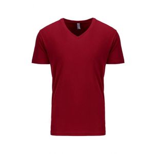 Camiseta ajustada con cuello en V para hombre de primera calidad 1x1 Baby Rib Cotton and Bamboo Fiber Camiseta con cuello en V para hombre - Product Image 5