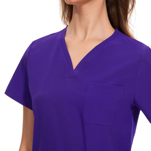 Logotipo personalizado Impresión Hospital Enfermería Hospital Personalizado Moda uniformes conjuntos, cuello alto, manga corta - Product Image 3