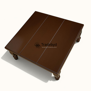 Tradebyd Premium Wooden Chowki Diseño tradicional elegante Ideal para configuración Mandir - Product Image 5
