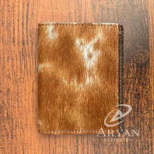 Vente en gros de portefeuille en cuir personnalisé de haute qualité porte-cartes de crédit à deux volets RFID porte-cartes en cuir véritable porte-monnaie pour unisexe - Product Image 1