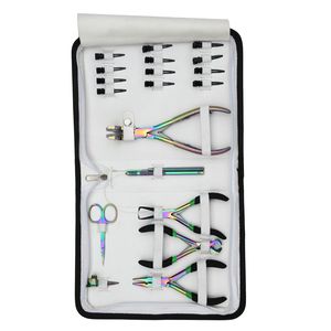 Hair Extension Tool <b>Set</b> with Equal Pressure Tape-In <b>Plier</b> Micro Bead Crimping Opener Keratin Fusion Bond Cutter & Duckbill Clip - Product Image 6