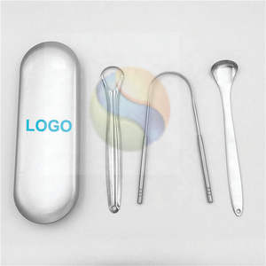 Raspador de Lengua en Forma de U de Acero Inoxidable Premium, Limpiador Bucal de Doble Cara, Raspador de Lengua de Acero Inoxidable con Logotipo Personalizado - Product Image 1
