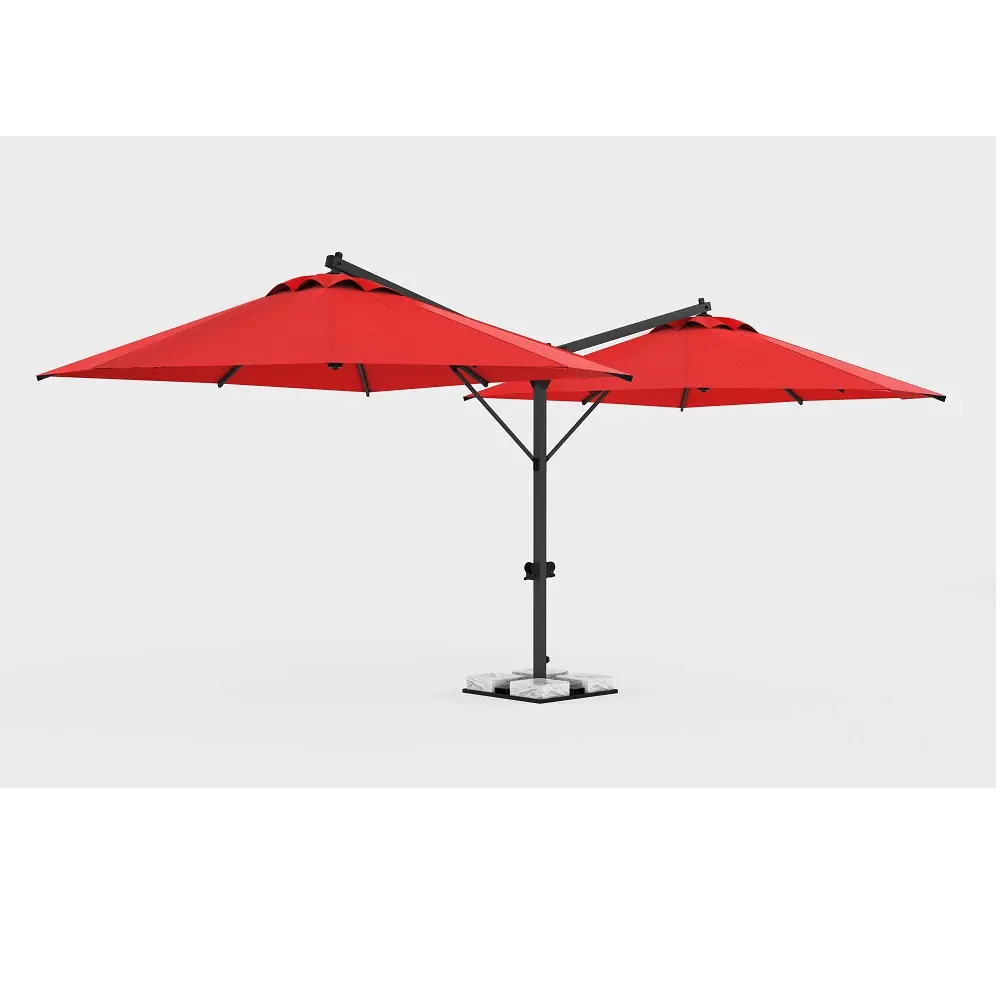 Banana T Post Double Circular Umbrella 300cm High Quality Parasol for Hotel Outdoor Beach Garden Umbrella Parasol