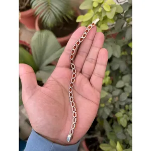 สร้อยข้อมือเทนนิสทรงวงรีประดับซิทรินเงินแท้ 925 เครื่องประดับทันสมัยและสง่างาม - Product Image 5