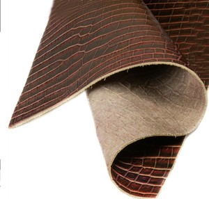 แผ่นหนังวัวลายแบบพรีเมี่ยมดีไซน์จระเข้นูนสำหรับงานประดิษฐ์รองเท้าหนังนิ่มอุปกรณ์เสริมตามสั่ง - Product Image 5