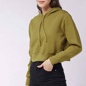 เสื้อฮู้ดกันหนาวแขนยาวผ้าฝ้าย100% สำหรับผู้หญิงสีพื้นแบบสวมหัวสำหรับใส่ไปยิมฟิตเนสยิม - Product Image 2