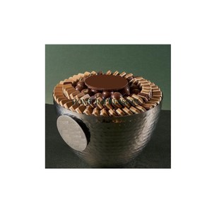 Tazón de Chocolate de acero inoxidable de Metal hecho a mano Color azul recubierto de polvo Tazón dulce hecho a mano Forma redonda Nuevo tazón de Chocolate - Product Image 5