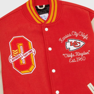 Men's Oversize Varsity Baseball Jacket Canvas Stand Collar Windproof Eco-Friendly Custom OEM - Product Image 3