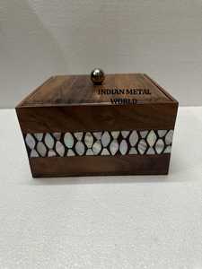 Marmite en bois antique et au design unique marmite en bois de qualité supérieure forme carrée de taille personnalisée pour marmite d'ustensiles de cuisine - Product Image 4