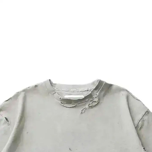 Custom 300 GSM Heavyweight 100% algodón de los hombres de gran tamaño Boxy Fit camiseta suelta desgastada Streetwear con 200 gramos de peso de la tela - Product Image 6