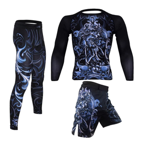 Tenue d'arts martiaux sur mesure, combinaison de rashguard MMA de haute qualité, ensemble rashguard et short de fitness/grappling pour hommes - Product Image 1