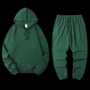 Conjunto Deportivo de Invierno para Hombre, Estilo Urbano, Nuevo, 100% Algodón, Sudadera con Capucha, Traje Deportivo Informal, Color Sólido, Talla y Logotipo Personalizables - Product Image 4