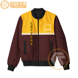 Iota personalizado | Chaqueta universitaria bordada de lana de algodón Phi Calidad de fraternidad Transpirable Ropa griega Theta Chaquetas para hombres - Product Image 2