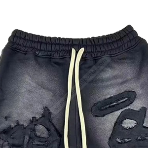 Pantalones cortos de sudor desgastados personalizados a pedido, modelo Popular, pantalones cortos de sudor desgastados, serigrafía bordada lavada con ácido - Product Image 2