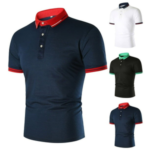 Venta al por mayor de camisetas de polo con logotipo personalizado para hombre, Camiseta con estampado informal, camiseta de manga corta, diseño de tela de rizo sólida para golf - Product Image 1