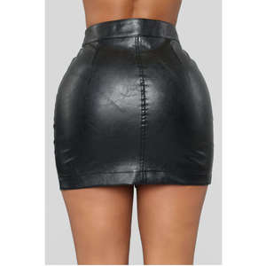 Leather Wholesale 2025 New Arrivals High Waist Midi <b>Skirts</b> for Women Luxury Breathable Casual Style Natural - Product Image 3