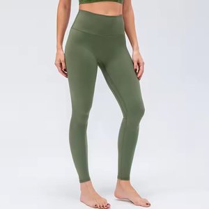 Mallas deportivas personalizadas de cintura alta para mujer, de secado rápido, para gimnasio, Fitness, pantalones con estampado de cintura cruzada para entrenamiento, cierre de cintura elástica - Product Image 6