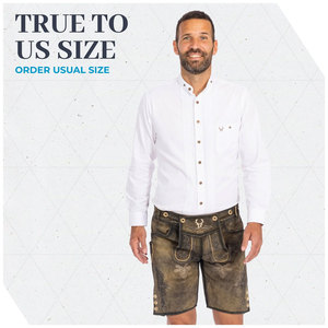 Bavarian Lederhosen <b>Men</b> Casual <b>Short</b> Antique Waxed <b>Brown</b> Premium Design Solid Leather <b>Shorts</b> Elastic Waist Slim Fit Waterproof - Product Image 4