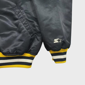 แจ็คเก็ตเบสบอลแบบ Letterman Bomber ผ้าซาติน แจ็คเก็ตวาร์ซิตี้สำหรับผู้ชาย สีชมพู แจ็คเก็ตผ้าซาตินสำหรับผู้ชาย - Product Image 5