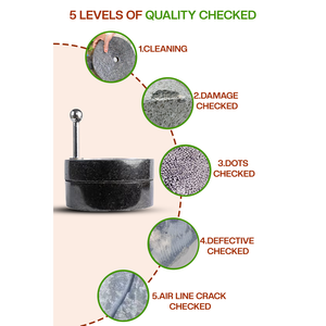 Auténtico Molino de Piedra Manual tradicional hecho a mano de 9 pulgadas, molino de piedra Manual de molino de grano entero para grano - Product Image 6