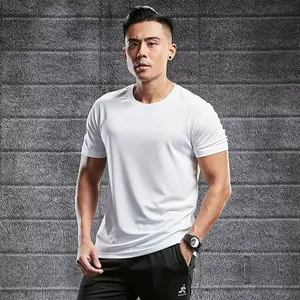 T-shirt homme 100% coton de haute qualité respirant col rond manches courtes taille plus - Product Image 2