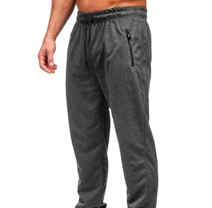 Hombres activos hombres Fitness Joggers pantalones de chándal cremalleras bolsillos secado rápido transpirable hombres Material de algodón pantalón de chándal Jogger 2026 - Product Image 4