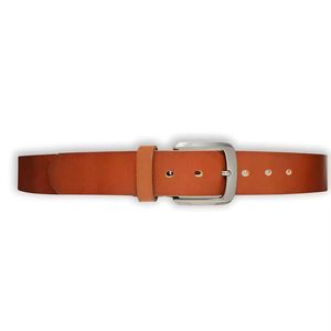 Ceinture pour homme en cuir de vachette véritable marron personnalisé de haute qualité, vente en gros - Product Image 3