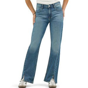 Jeggings de mezclilla de ajuste personalizado para mujer que combinan estilo de mezclilla con tela elástica cómoda - Product Image 1