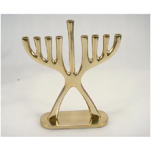 Whole Sale Golden Brass Festival Menorah Hanukkah <b>Pipes</b> <b>Stand</b> for Indoor and Outdoor Decorative Item - Product Image 3