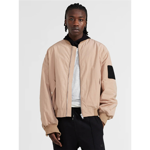 Blouson Bomber à Capuche Sur Mesure Couleur Pêche, Style Urbain, Léger, Respirant, Imperméable, Fermeture Éclair, Taille XL, Marque Privée - Product Image 2