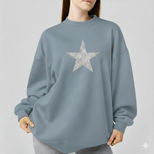 Women Casual Oversized Solid Mockneck <b>Long</b> <b>Sweatshirt</b> Winter Loose Fit Pullover Streetwear Fashion Top Cozy Styling Front - Product Image 1