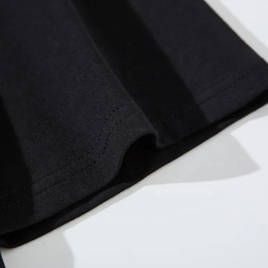 OEM Men's Knitted 100% Cotton Quick Dry Breathable Oversized Drop Shoulder Boxy Fit <b>T</b>-<b>Shirt</b> with O-Neck Collar <b>Long</b> - Product Image 6