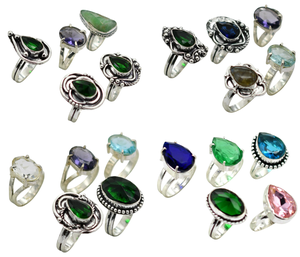 Women's Handmade Adjustable Natural Yellow Multi-Color <b>Crystal</b> Fashion <b>Rings</b> Vintage Bezel Setting for Weddings women jewelry - Product Image 2