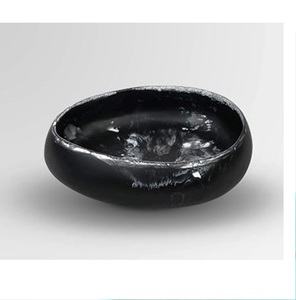 Tazón y Plato para Servir de Resina Hechos a Mano Ecológicos, Aptos para Lavavajillas, Diseño de Arte Moderno para Fiestas, Hechos en India - Product Image 4