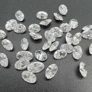 Diamant de laboratoire CVD / HPHT synthétique rond taille brillant 3x2mm-8x6mm D VS pour bijoux, certifié - Product Image 3