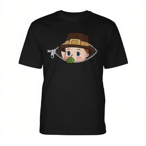 Camiseta de manga larga promocional con estampado de sombrero puritano de Acción de Gracias para bebés y mujeres embarazadas - Product Image 2