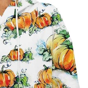 Sudadera con capucha de lana con estampado de sublimación hecha a medida de alta calidad para mujer estilo informal para invierno - Product Image 6