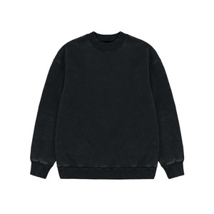 เสื้อฮู้ดคอกลมผ้าคอตตอนสีเรียบแบบวินเทจสำหรับทั้งชายและหญิง - Product Image 4