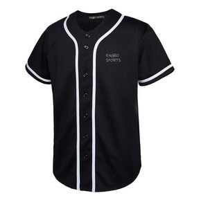 Industrie de la production d'uniformes de baseball Sportswear Maillot de baseball vierge boutonné personnalisé Hipster à manches courtes T-shirts Hip Hop - Product Image 5