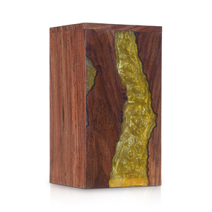 Handmade Rosewood Cremation Urn Yellow Resin Inlay Memorial <b>Keepsake</b> Cremation urns for Human And Pet <b>Ashes</b> - Product Image 5