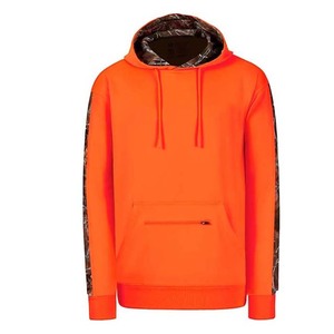 Color naranja manga larga rendimiento caza pesca desgaste sudaderas con capucha venta al por mayor superventas ropa deportiva Pesca caza desgaste - Product Image 3