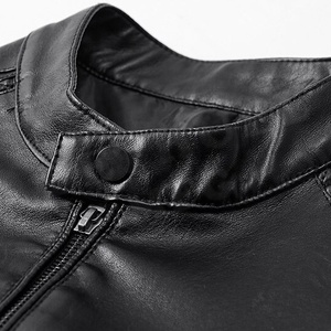 Men's Winter High Quality Genuine Leather <b>Canvas</b> <b>Jacket</b> Business Casual Style Embroidery Breathable Reversible New Biker - Product Image 3