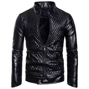 Veste en cuir de vachette matelassé noir Custom Slim-Fit Outwear Tendance Style à la mode Veste de haute qualité en gros pour hommes - Product Image 6