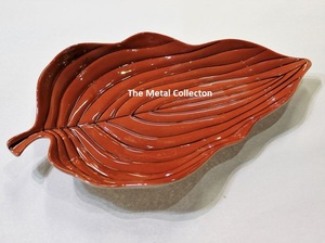 Tazón de hojas de servicio con acabado esmaltado de aluminio de diseño moderno, utensilios de cocina personalizados para el hogar, restaurante, Hotel, comedor, cuencos de hojas de Metal - Product Image 3
