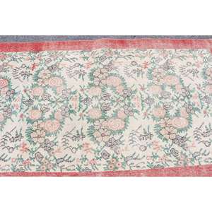 Alfombra Turca de 3.6x6.5 pies, Alfombra Vintage Decorativa, Alfombra Marroquí Roja - Product Image 5