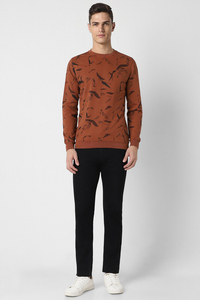 Sweat-shirts à manches longues imprimés thermiques personnalisés 100% coton Service OEM Vente en gros Sweat-shirts respirants à col rond pour hommes - Product Image 4