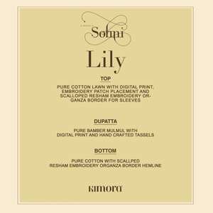 Kimora Sohni Trendy Digital Printed Lawn Cotton Salwar Kameez Ropa india y pakistaní para ocasiones de fiesta - Product Image 5